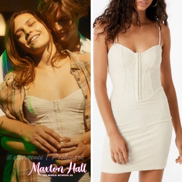 [RESERVED] NWT Bershka Textured Corset Dress ASO Maxton Hall - Picture 1 of 12